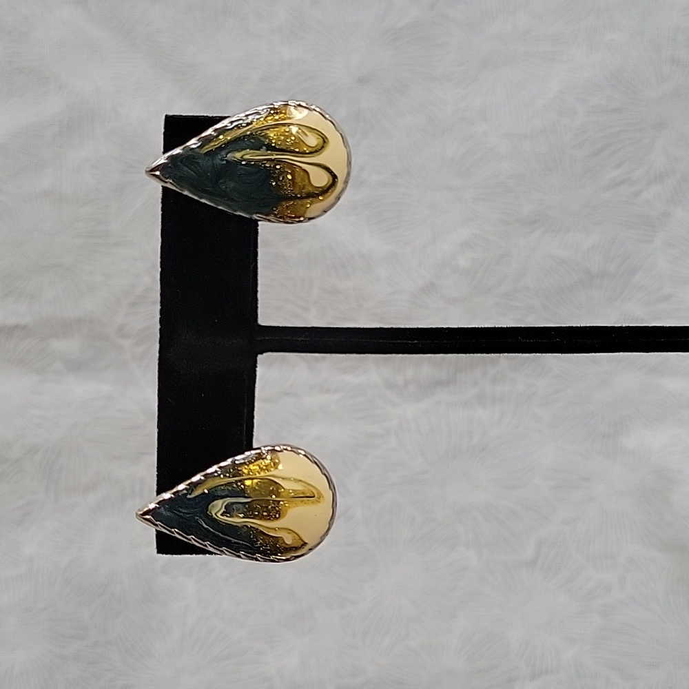 Silver Multicolor Teardrop Earrings